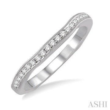 1/5 Ctw Round Cut Diamond Wedding Band in 14K White Gold